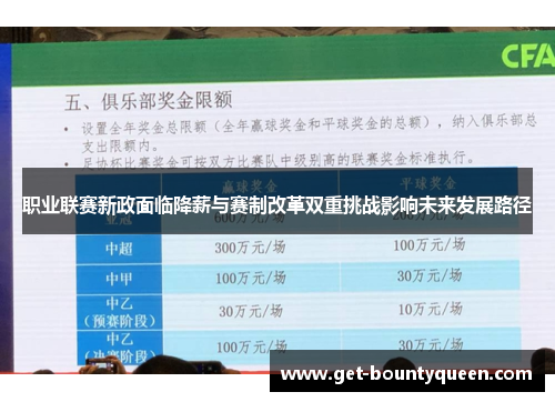 职业联赛新政面临降薪与赛制改革双重挑战影响未来发展路径 职业联赛新政面临降薪与赛制改革双重挑战影响未来发展路径