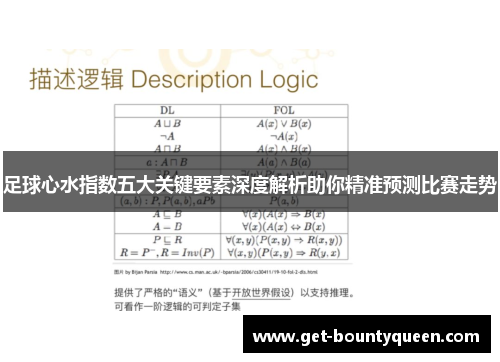 足球心水指数五大关键要素深度解析助你精准预测比赛走势